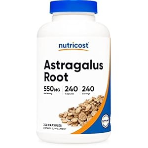 Nutricost Astragalus Capsules 550mg, 240 Vegetarian Capsules – Non-GMO and Gluten Free