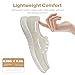Womens Walking Shoes Comfort, Linen Upper Womens Slip On Shoes for Plantar Fasciitis with Non Slip Sole, Fashion Womens Sneakers (Beige,7.5)