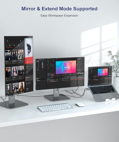 Cable USB C a HDMI de 15 pies 4K compatible con Thunderbolt 4 para Surface 6