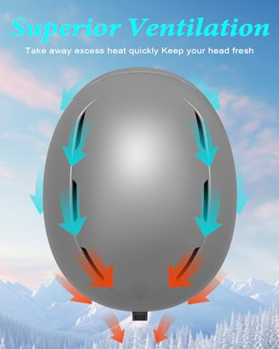 Image of Ski Helmet for Women Men, Safety Certified Snowboard Helmet with Shockproof ABS Hard Shell for Adults & Youth
