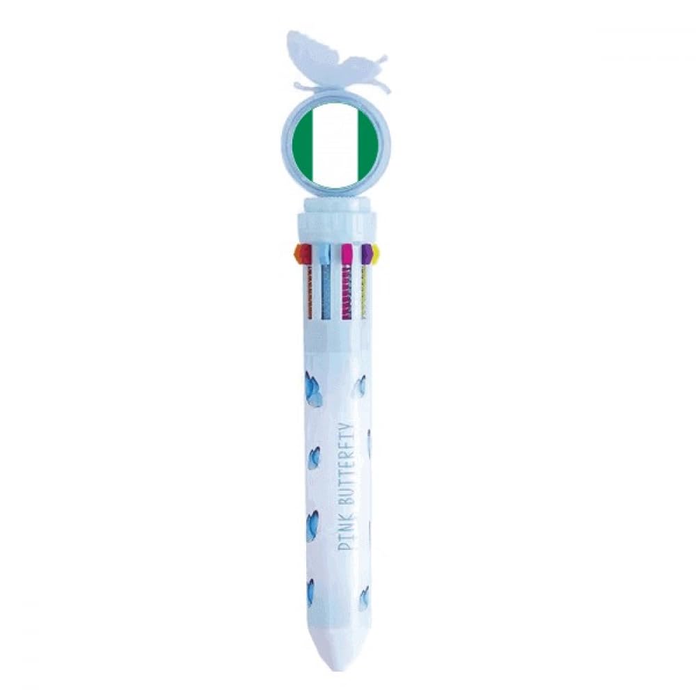 Stylo à bille rétractable multicolore emblème Nigeria cadeau original - 4