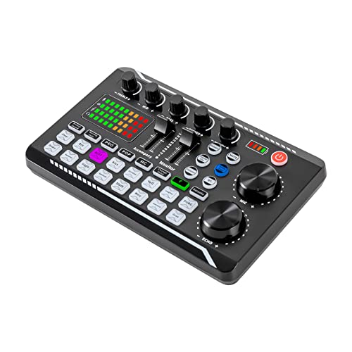 Set para Podcast Interfaz de Audio con Mezclador de DJ Micrófono para Streaming Micrófono de Condensador Cardioide USB