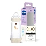 MAM Easy Start Anti-Colic Babyflasche | 4+ Monate | Testsieger | Milchflasche für Babys | 94% Akzeptanz | Weniger Koliken | stillfreundliche Baby Trinkflasche | Sauger Gr. 2 | 320 ml | Hase