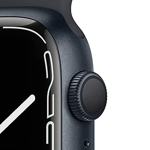 Apple Watch Series 7 (GPS), Caixa em alumínio meia-noite de 45 mm com Pulseira esportiva meia-noite