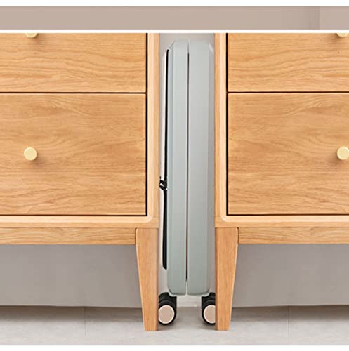 Foldable Suitcase, Hard Expandable Universal Wheels, Shock-Absorbing, Silent, Multi-Level Adjustable Alloy Trolley, Suitable for Traveling (Green 20 inches)4