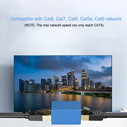 Uvooi Ethernet Coupler Female To Female, Rj45 Inline Coupler Connector Ethernet Extende (2 Pack) For Cat8, Cat7, Cat6, Cat5 Ethernet Cable #TOP4