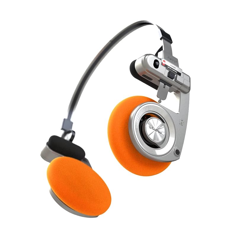 WhatPlus Retro R3 Wireless Headphones - Orange and Silver : Amazon