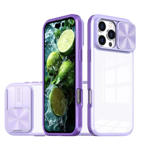 Capa Protetora com Proteção Slide na Lente da câmera para o iPhone 16 Pro Max - Tela 6.9 Cor: Lilás