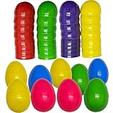 Benilax 20 Fillable Plastic Easter Egg Hunt Party Supply Pack - 2.5 inch Assorted Color Plastic Eggs