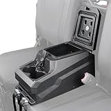 KEMIMOTO Bench Seat Center Console Armrest Box with Cup Holders Compatible with CFMOTO UFORCE 1000/1000 XL 2019-2025 Heavy Duty PP Lockable Armrest Storage Box Accessories