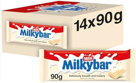 Milkybar White Chocolate Sharing Bars, 14 x 90 g
