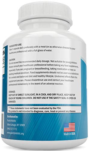 Purely Holistic L-Theanine 200mg (Double-Strength), 180 Vegan Capsules, 6 Month Supply, Non GMO & Gluten Free Ltheanine Vitamins - Thumbnail 2