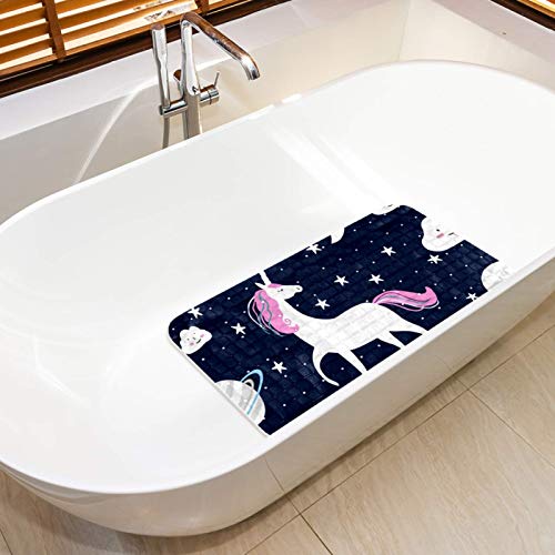 Alfombrilla de baño de PVC ecológica Bennigiry 37,5x68,5 cm de unicornio 6