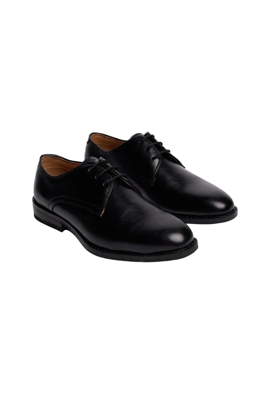 Scarpe Derby da Uomo e Ragazzo in Vera Pelle, Scarpe Eleganti da Matrimonio con Lacci, Scarpe Formali Padre e Figlio