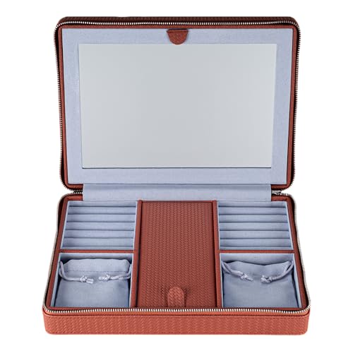 Windrose Reissverschluss Schmuckbox Corbello/terrakotta