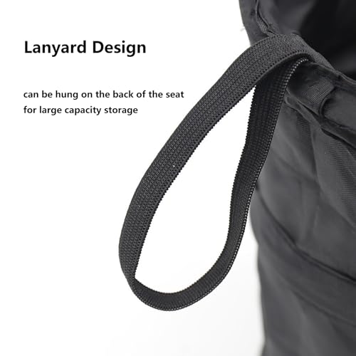 Image of Car Trash Can, 2 Packs Mini Collapsible Pop-up Car Garbage Can, Waterproof Hanging Trash Bag with Velcro, 1 Gallon Black Car Trash Bin for Travel, Picnic & Camping