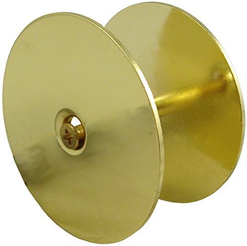 Hole Filler Plate, 2-5/8" Diameter, 1-Inch And 2-Inch Connecting Screws, Polished Brass By Stone Harbor Hardware #TOP23