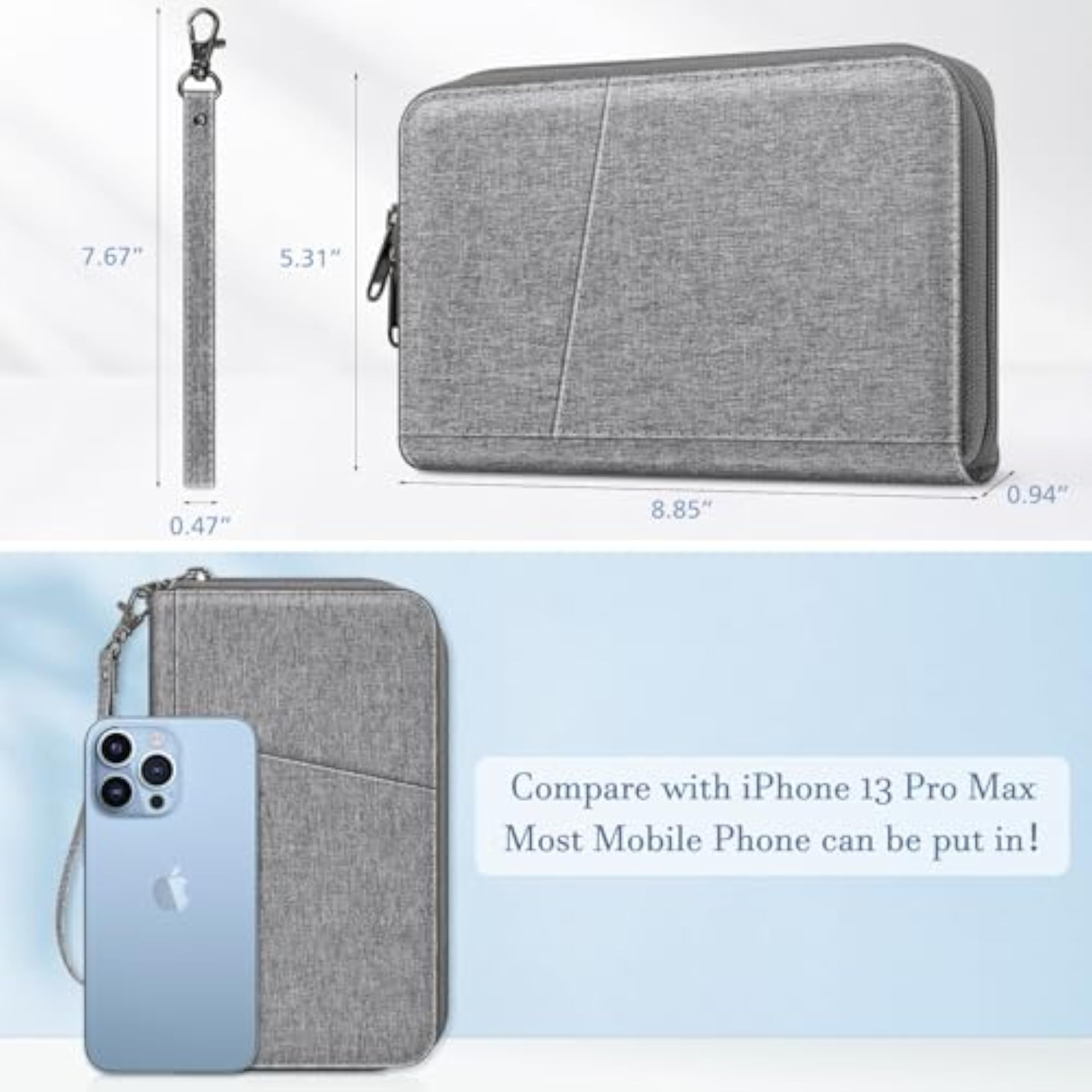 Family Passport Holder Wallet Travel Document Organizer