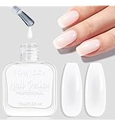 TOMICCA Vernis à ongles blanc laiteux, 15 ml, brillant, séchage rapide, longue durée, blanc sur eau