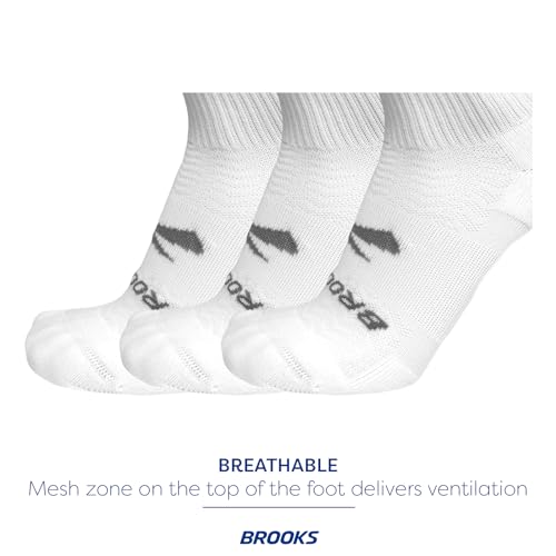 Calzini Brooks Run-In Crew 3-Pack Bianco, Taglia S - 4
