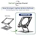 Uncaged Ergonomics Swivel Laptop Stand for Desk, Adjustable Computer iPad Stand for Desk w/ 360 Rotation, Portable Laptop Holder for Home Office Ergonomic Supplies (Black)