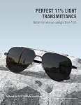 LUENX Aviator Lunettes de soleil pour hommes Femmes Polarized UV400 & Conduite anti-glace