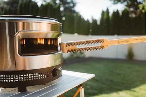Image of Solo Stove Pizza Oven Brush | Perfect for Pizza Stone Cleaning & Crumb Removal - Lightweight, Long-Lasting Oven Cleaner Tool, Durable Bamboo Frame /Stainless Steel Bristles, L x W: 73,7 x 1,9 cm
