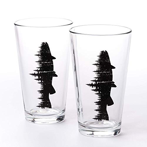 Pint Glasses By Black Lantern – Handmade Craft Beer Glasses And Bar Glassware – Fish And Forest Design (Set Of Two 16Oz. Glasses) #TOP15