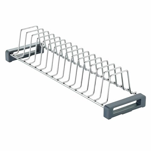 Image of Topaz Stainless Steel Saucer Rack 20 Inch /Modular Kitchen Accessories /Kitchen Insert /Tandem Basket /Kitchen Accessories, Tiered Shelf