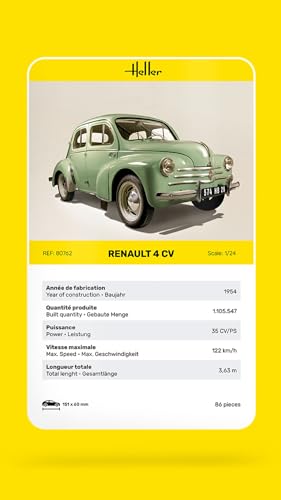 Heller Renault 4 CV Kit de Construcción Modelo 1:24 miniatura 7