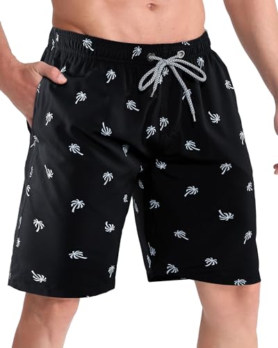 Image of BOJIN Mens Swim Trunks 9 inch Quick Dry Stretch Swim Shorts Mesh Lining Bathing Suits Swimwear Beach Shorts with Pockets
