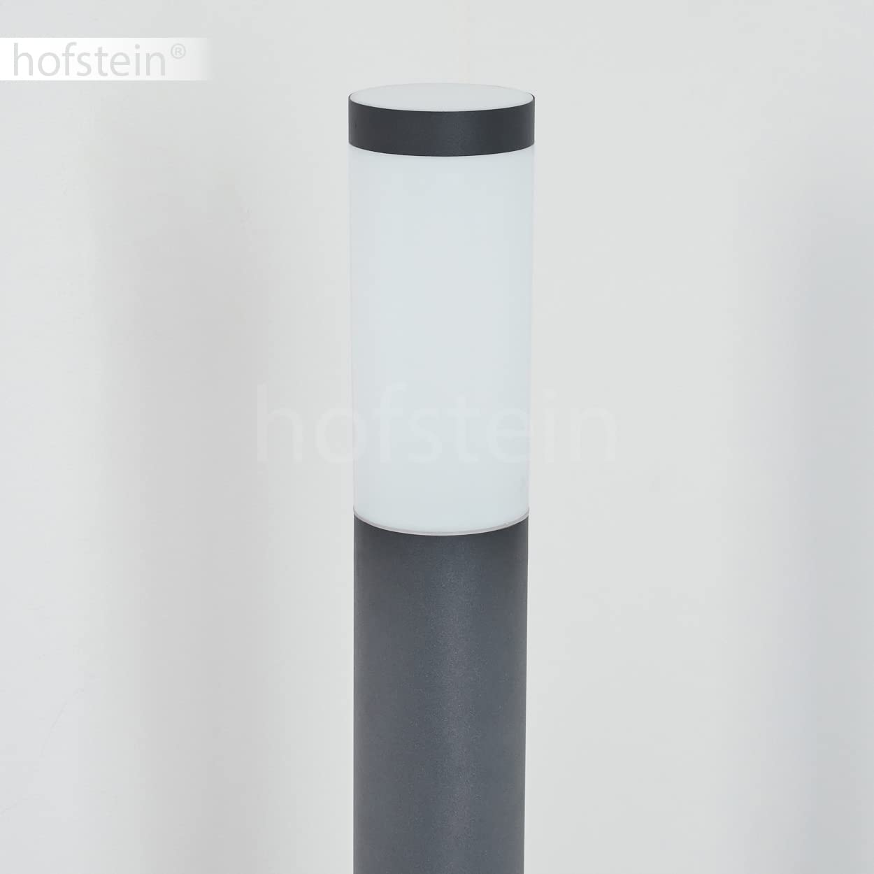 Lampe extérieur Sessa, lampe de socle moderne avec prise de courant en métal/plastique en anthracite/blanc, lampe d'allée 110 cm, lampe de jardin, E27, sans ampoules, IP44, ampoule(s) non incluse