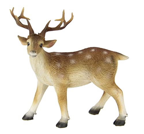 Flair Flower Statuetta decorativa in piedi con cervo cervo selvatico, statuetta decorativa per esterni, statuetta da giardino, statua da giardino, foresta, balcone, giardino