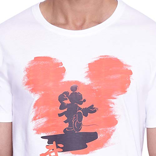 Image of Mickey Mouse Family by Wear Your Mind Men's Regular Fit Round Neck Short Sleeves Knitted T-Shirt