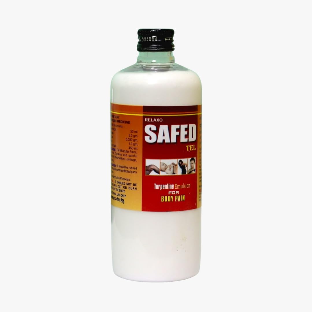 Safed Tel – Ayurvedic Herbal Oil for Muscular, Joint & Bone Pain Relief | Natural Pain Reliever | 400ml Thick White Oil (Pack of 2)-image-7
