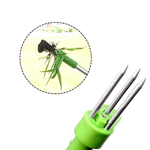 YTYL Manual Weeders Three-Claw Long Handled Lightweight Outdoor Stand Up Garden Puller Root Remover+Shovel Manual Weeder+Gardening Latex Gloves