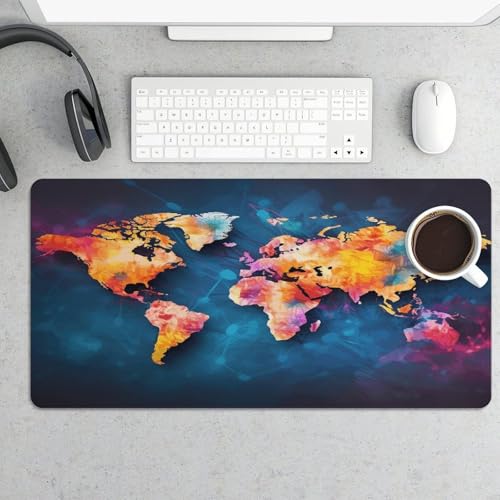 Pad Mouse Grande Mapa Mundo Abstracto 12x24 Pulgadas miniatura 5