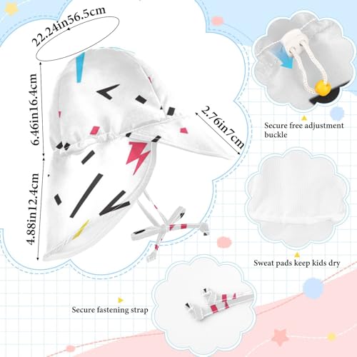 Toddler Boy Girl Sun Hats Boy Beach Bucket Hats Baby Girls UV Protection Neck Flap Traveling Swim Hat4