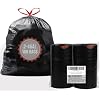 BEIDOU-PAC 2-4 Gallon Trash Bags Drawstring, 100 Count Bulk, Black & Unscented Small Multi-purpose Garbage Bags for Business Home Bathroom Kitchen Commercial and Industrial