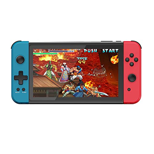 Whatsko Powkiddy X70 Handheld Spielekonsole, 7 Zoll HD Bildschirm, Retro Spielekonsole WiFi mit 32G TF Card 5000 Klassische Spiele, Retro Game Konsole Unterstützt HD Ausgabe