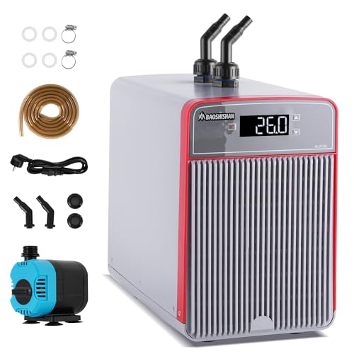 BAOSHISHAN Aquarium Chiller 160L Wasserkühler Fischtank Chiller Spezielle Leise Design Aquarium Wasserkühler für Hydroponik Wasser Unkraut Quallen Kristall Garnelen