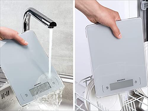 Soehnle Page Aqua Proof digitale Küchenwaage, wasserfest und spülmaschinengeeignet