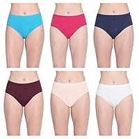 BODYCARE Women's Cotton Panties (Pack of 6) (E2CD-6PCS-4XL_Multicolored_XXXX-Large)