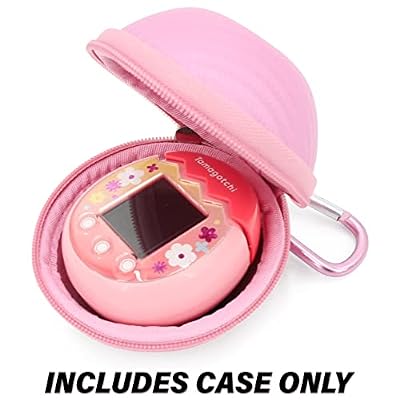 CASEMATIX Pink Carry Case Compatible with Tamagotchi Pix Camera Interactive Virtual Pet, Includes Case Only with Wrist Strap and Carabiner
