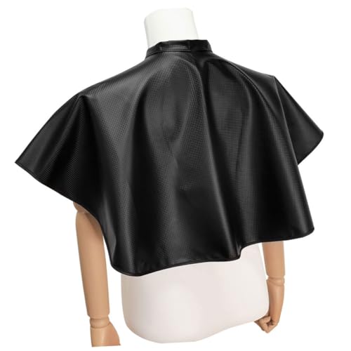 PRETYZOOM Capas impermeables para salón de peluquería 2 piezas negras para teñido de cabello con cierre de broche, delantal profesional para corte de cabello y uso en shampoo miniatura 5