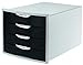 Produktbild HAN Schubladenbox MONITOR, DIN A4/C4 mit 4 geschlossene Schubladen, Unterlagenbox, Bürobox, Ablagebox exklusiv bei Amazon erhältlich, 1001-32, weiß/schwarz