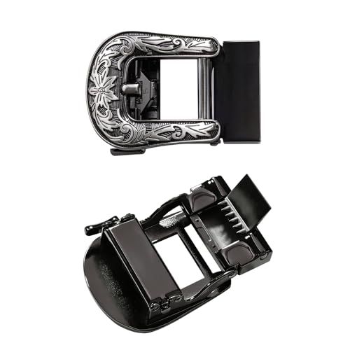 Image of Dubulle Men's Ratchet Belt Gold /Black /Red /Green /Blue /White Automatic Buckle Business Casual Belt Gift - Adjustable Fit