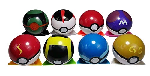 8 Collectible Pokeball + 24 Plastic Figure pop-up Super Toys, This is The Best Birthday Gift for Kids