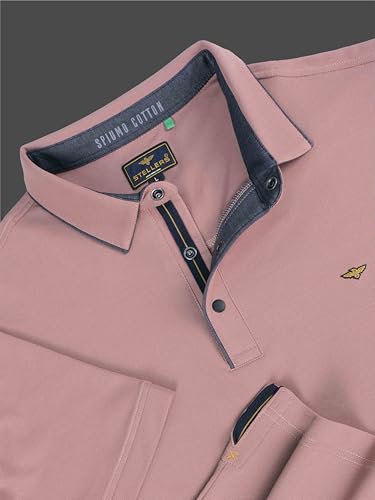 Image of STELLERS Men's Premium Softberry Pique Polo T-Shirt | Feather Touch Feel |Regular Fit| Odour Resistant| Anti-Static| Wrinkle Free | Quick Dry | Stretchable | Lightweight | Sweat-Proof