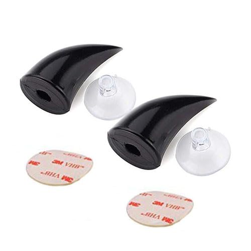 Image of Helmet Horns with Suction Rubber |Universal Helmet Devil Horns for All Bikes | Headwear Decor Accessories for Riding (Black)